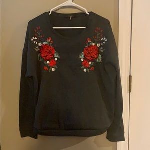 Floral detail sweatshirt